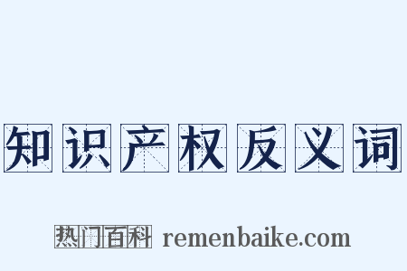 知识产权反义词是什么意思的图片
